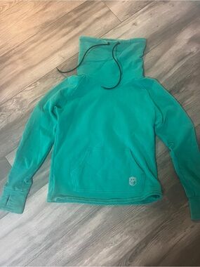 Born Primitive Teal Cowl Neck Pullover Sweater